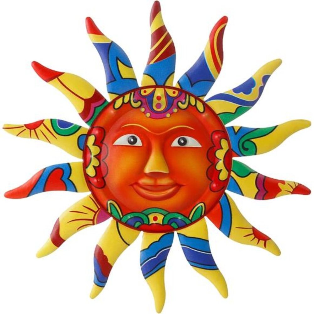 Metal Sun Wall Art Decor Hanging for Indoor Outdoor Home Garden